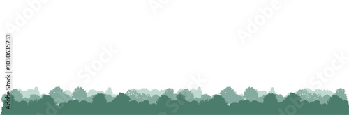Minimal style cad tree line drawing, Side view, set of graphics trees elements outline symbol for architecture and landscape design drawing. Vector illustration in stroke. tropical forest