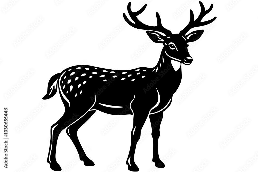 deer silhouette vector illustration deer silhouette vector illustration