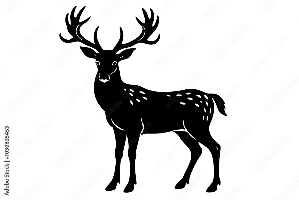 deer silhouette vector illustration deer silhouette vector illustration