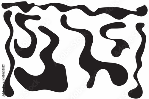 colorful blob shapes. Round abstract organic shape collection. Pebble, drops and stone silhouettes. Random abstract liquid organic irregular blotch shapes. Collection of modern forms