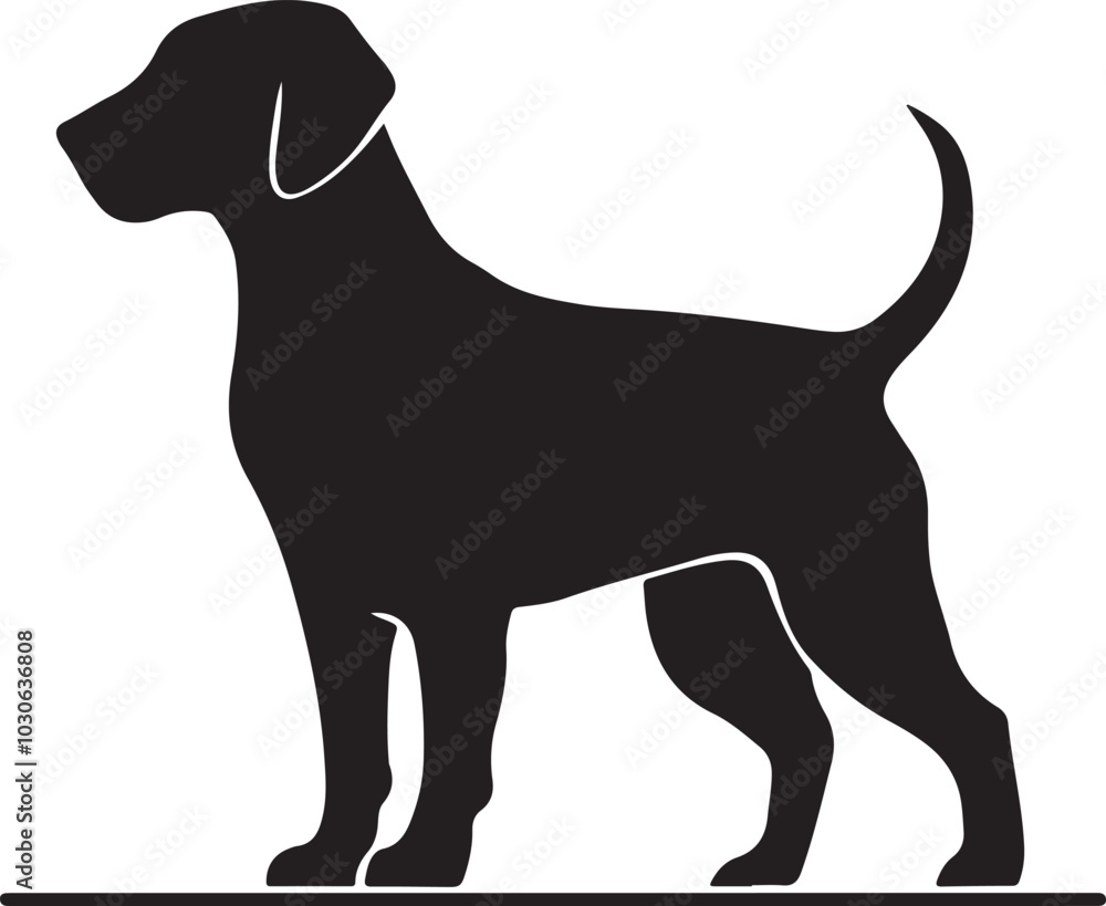 Bulldog silhouette illustration vector . Bulldog silhouette illustration vector .