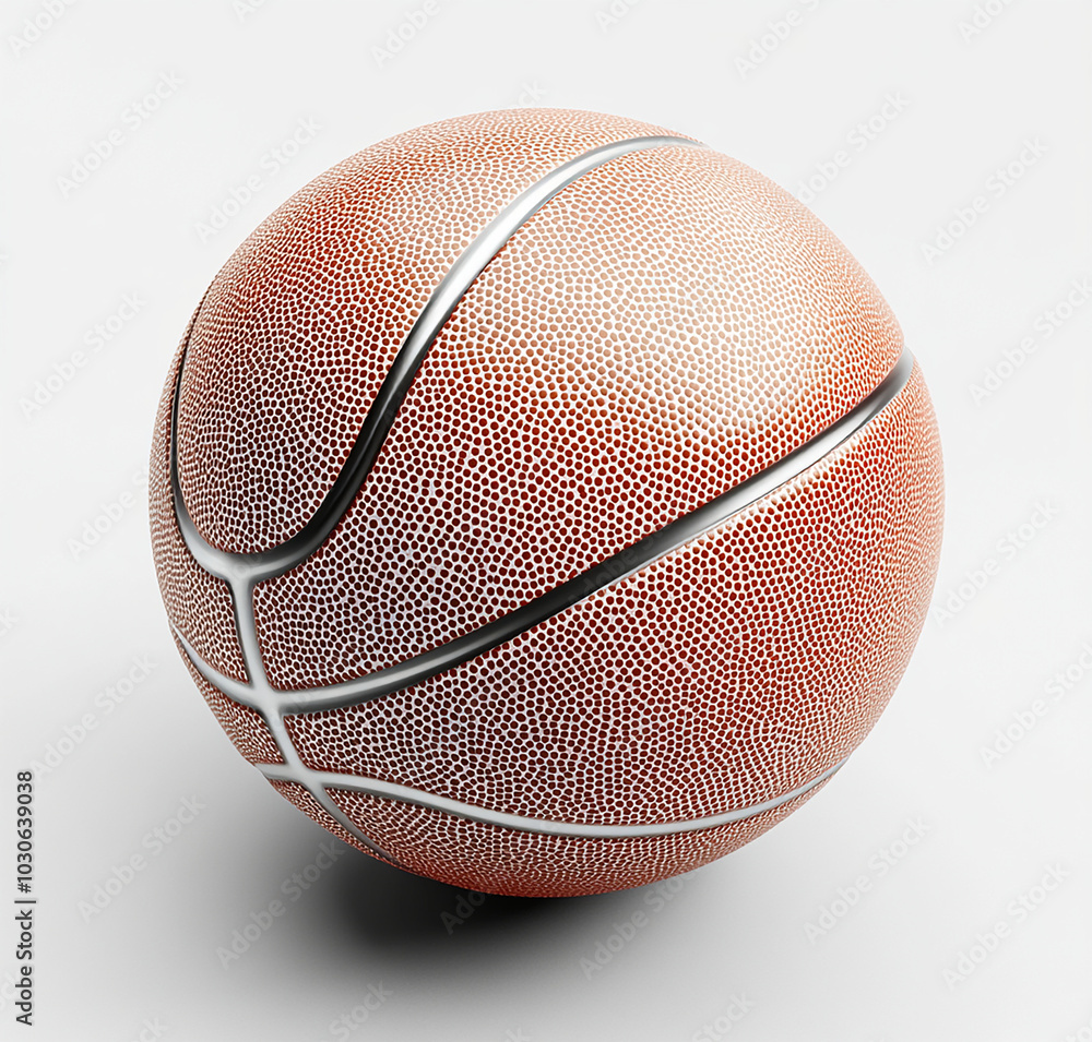 Obraz premium a basketball isolated on a white background.