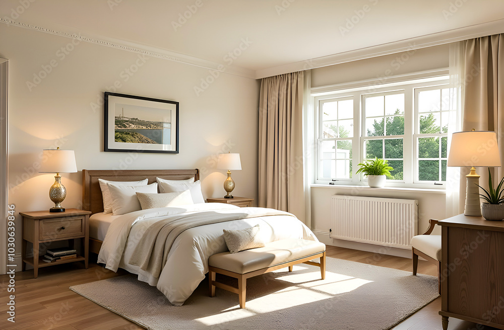the interior of a bright children's room in a country style the interior of a bright children's room in a country style