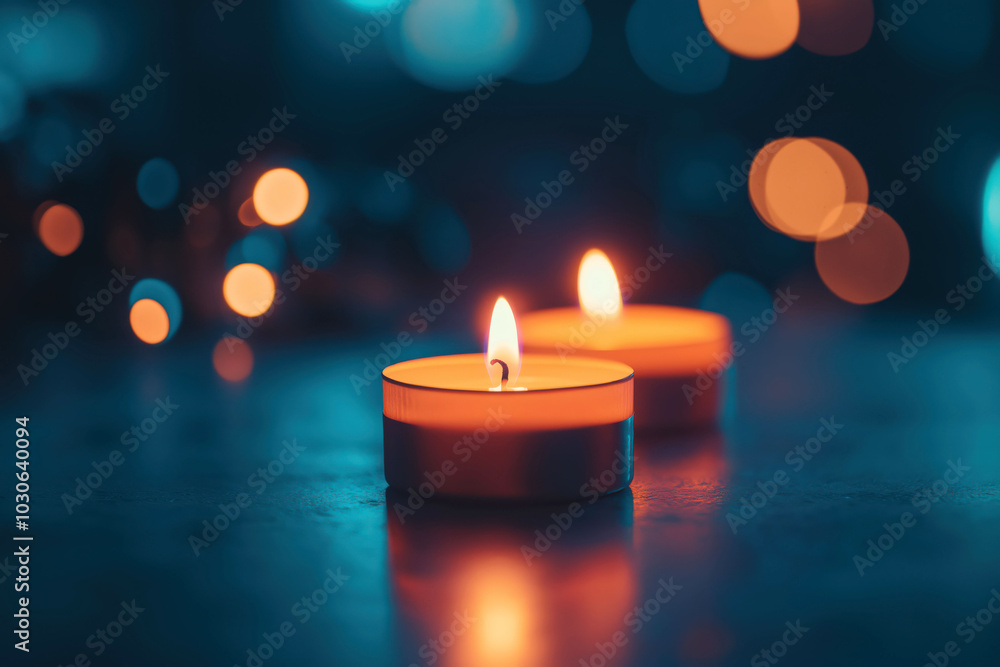 Cozy candlelight ambiance with warm glowing bokeh and soft focus for relaxation Cozy candlelight ambiance with warm glowing bokeh and soft focus for relaxation