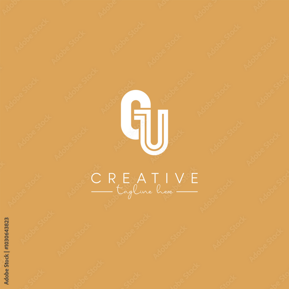 Abstract GU UG Letter Artistic Logo Design. Initial Based Vector Symbol. Abstract GU UG Letter Artistic Logo Design. Initial Based Vector Symbol.