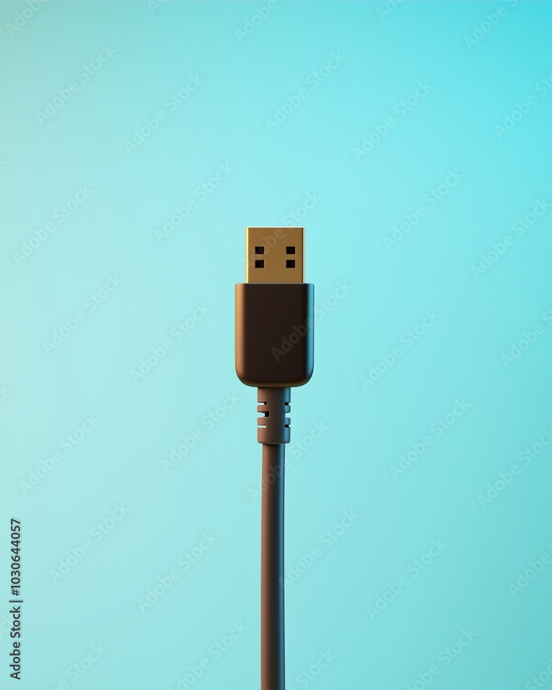 Isolated flash drive with USB connector, white background, connecting to PC, data transfer, technology equipment Isolated flash drive with USB connector, white background, connecting to PC, data transfer, technology equipment