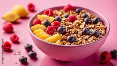 Summer Acai Bowl with Mixed Fruit and Granola