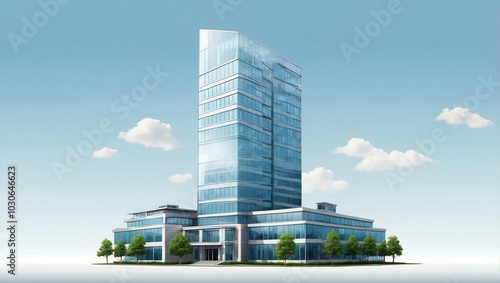Tall Office Building Realistic Image