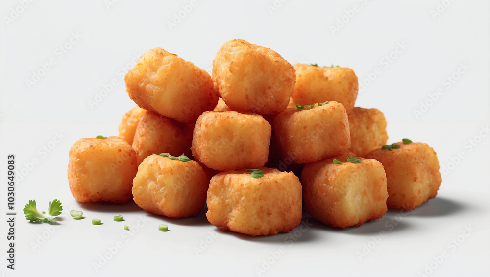 Tater Tots Isolated on Transparency Background Tater Tots Isolated on Transparency Background