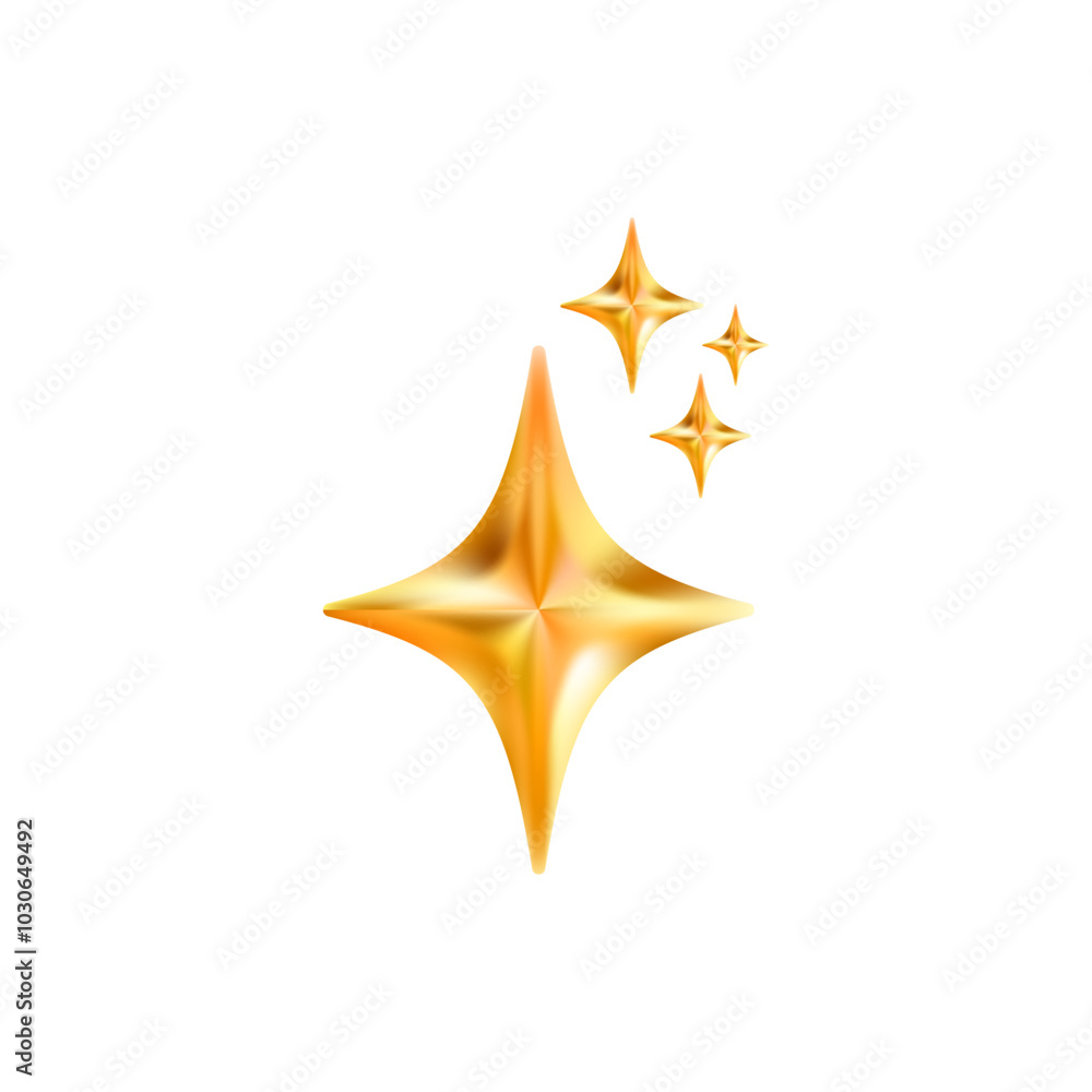 Gold star emoji icon. Glittering sparkle magic element. Gold star emoji icon. Glittering sparkle magic element.