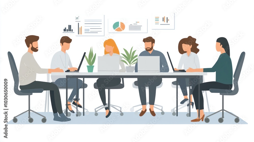 Office Meeting Illustration Office Meeting Illustration