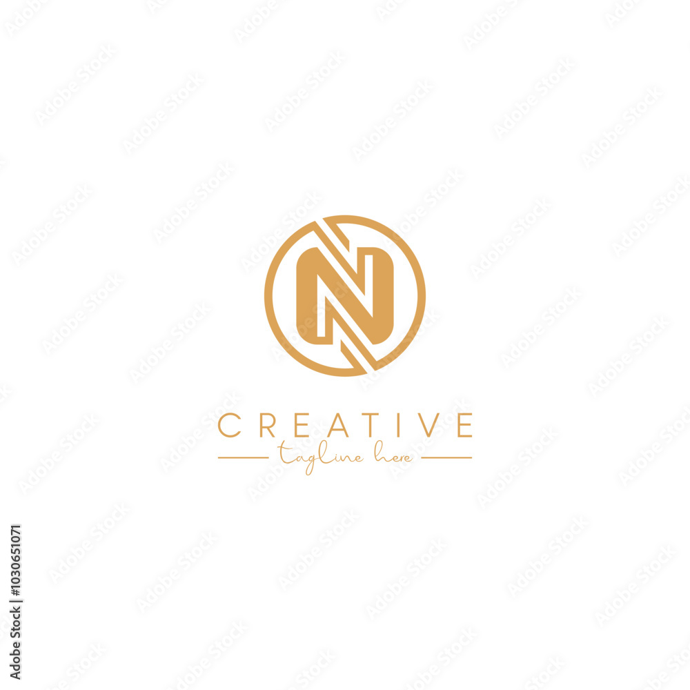 Abstract N Letter Artistic Logo Design. Initial Based Vector Elements. Abstract N Letter Artistic Logo Design. Initial Based Vector Elements.