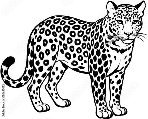 leopard silhouette vector animal 