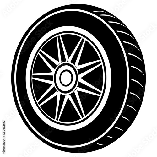 vector Hubcap Tire silhouette