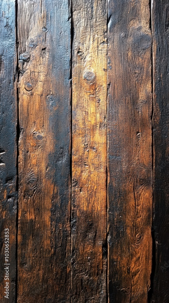 Fototapeta premium Rustic Wooden Planks Background with Textured Surface