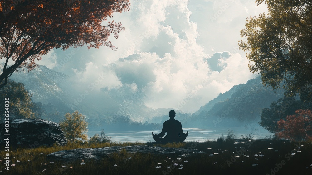 Peaceful Meditation by the Lake Peaceful Meditation by the Lake