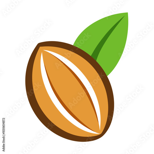 almond logo Vector art illustration
