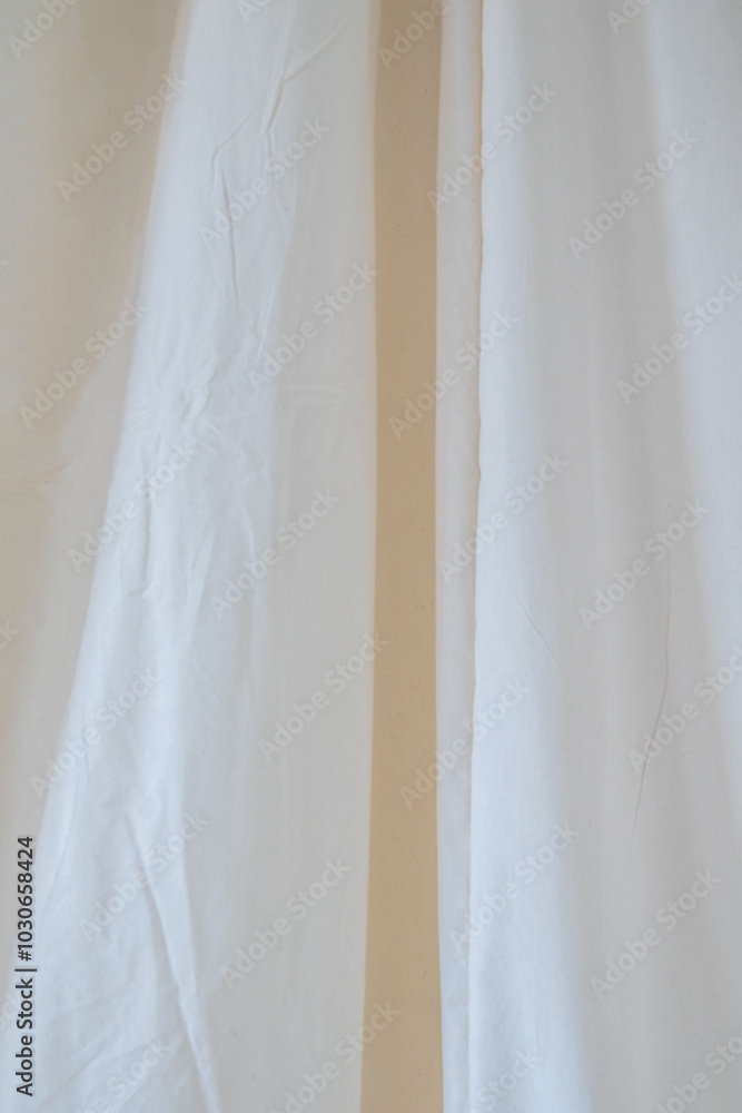 A white fabric with a white stripe is shown A white fabric with a white stripe is shown