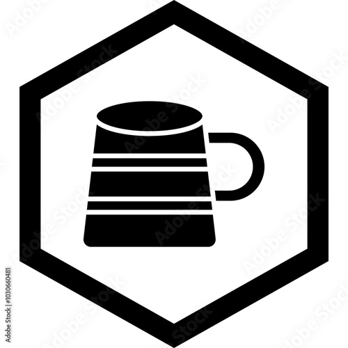 Wooden Mug Icon Design
