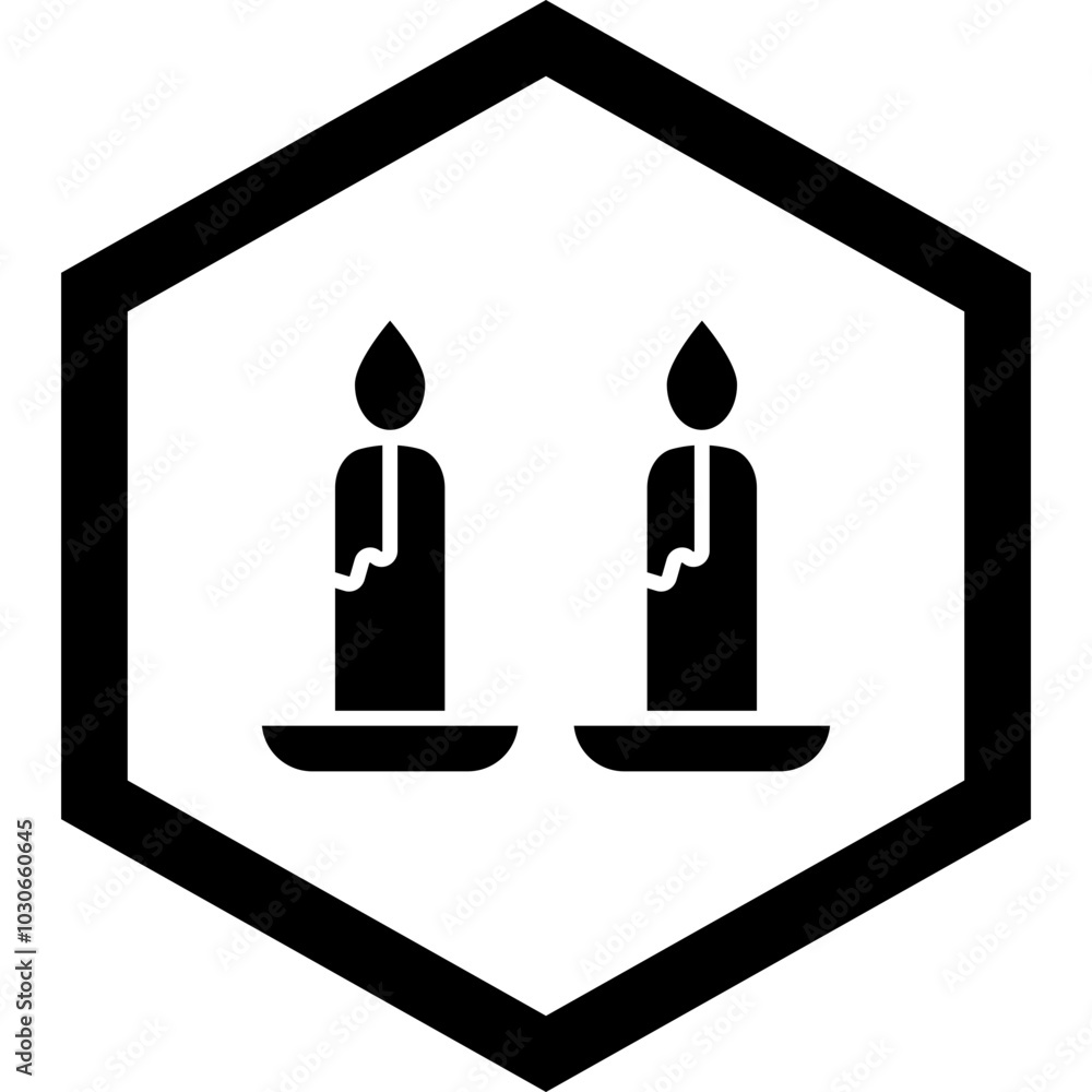 Obraz premium Candle Icon Design