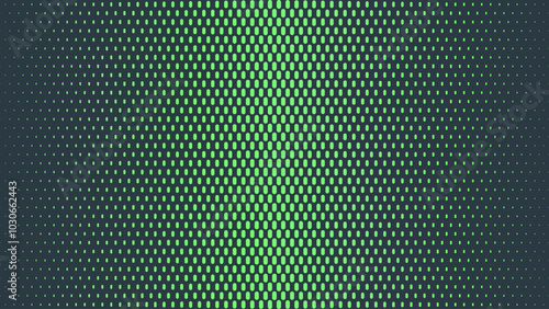 Rounded Dashes Halftone Pattern Smooth Linear Gradient Vector Turquoise Abstract Background. Mod Minimalistic Half Tone Graphical Eye-Catching Wallpaper. Retro Futuristic Sci-Fi Tech Art Illustration
