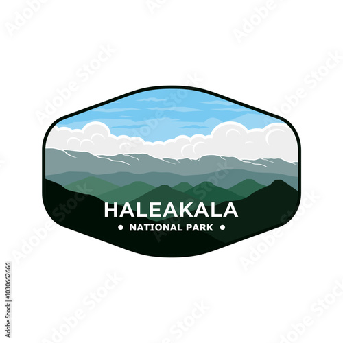 Haleakala national park logo vector symbol illustration design, emblem patch logo illustration