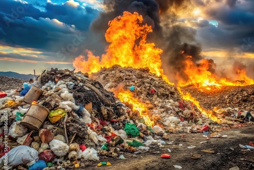 Illegal waste incineration reflected in landfill