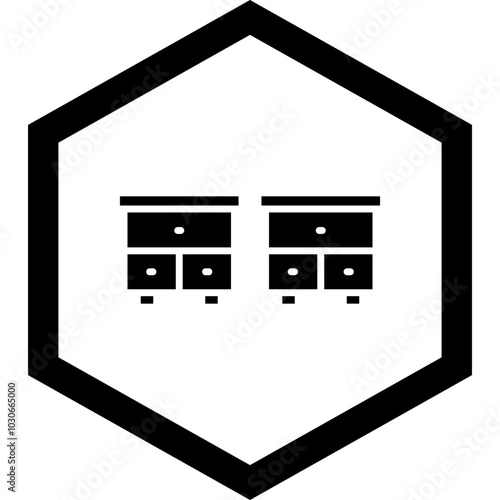 Bedside Table Icon Design