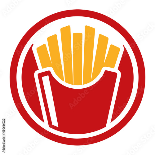 potato fries logo Vector art illustration