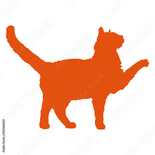 Cat Design Silhouette Shadow Outline Logo Contour Funny Cool Cartoon Cute Cats Lovers Cartoon Comic Fun Love Sweet Kittens Adorable Feline Like Playful Kitties Fur Baby Illustration Paw Pet Owners