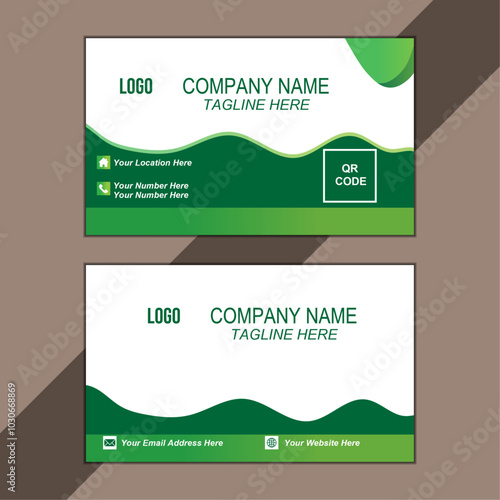 Corporate business card design with excellent colourful