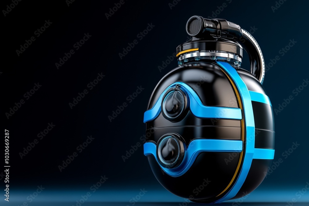 Abstract gas container icon, floating over a blank background Abstract gas container icon, floating over a blank background