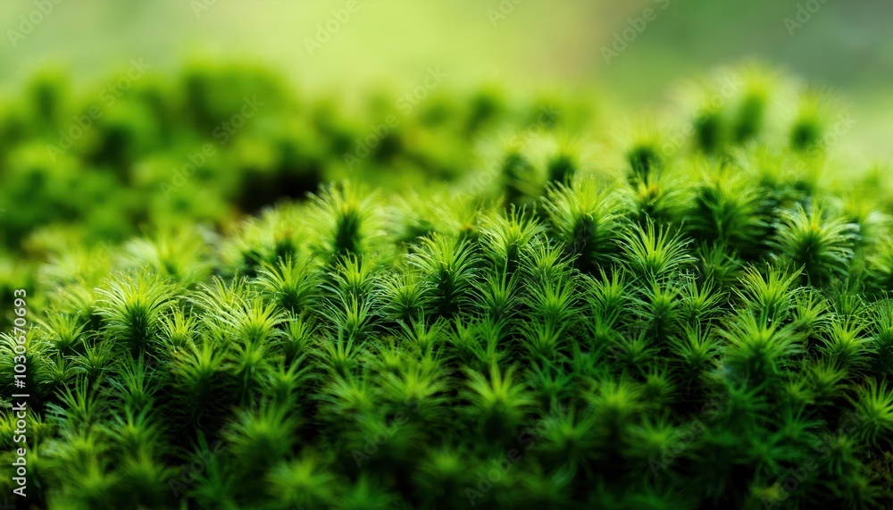 Lush Close-up of Vibrant Green Moss. Macro View Highlighting Needle Like Structures Perfect for Nature, Eco Themed Designs, or Serenity Concepts in Environmental Art and Wallpaper Lush Close-up of Vibrant Green Moss. Macro View Highlighting Needle Like Structures Perfect for Nature, Eco Themed Designs, or Serenity Concepts in Environmental Art and Wallpaper
