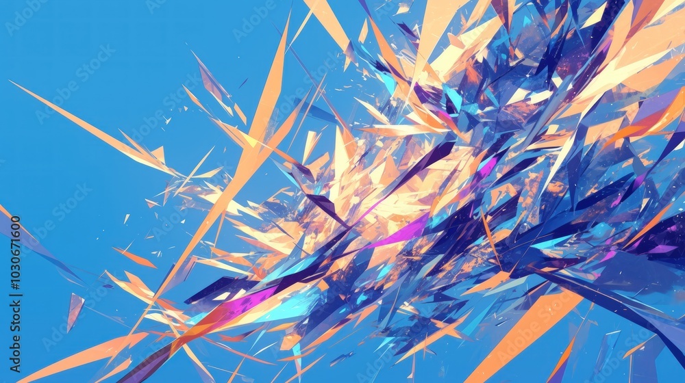 Abstract Art with Vivid Colors and Geometric Shapes Abstract Art with Vivid Colors and Geometric Shapes