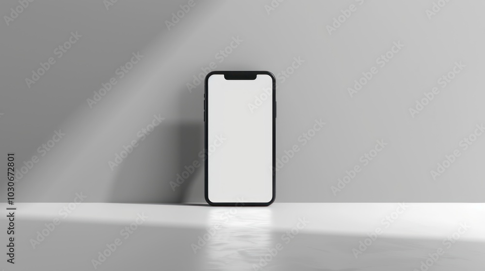 Smartphone Mockup on a White Background