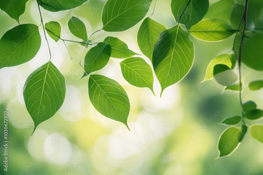 Green leaves background - generative ai Green leaves background - generative ai