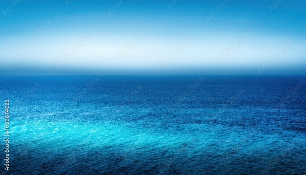 Vivid Ocean Gradient. Turquoise and Deep Blue Sea Waters Converge under a Clear Horizon. Perfect for Coastal Tranquility Concepts, Nature Scenes, or Oceanic Travel Destinations Vivid Ocean Gradient. Turquoise and Deep Blue Sea Waters Converge under a Clear Horizon. Perfect for Coastal Tranquility Concepts, Nature Scenes, or Oceanic Travel Destinations