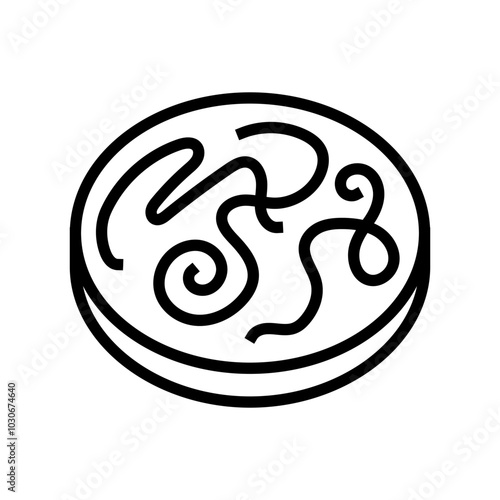 helminth worm parasite line icon vector. helminth worm parasite sign. isolated contour symbol black illustration photo