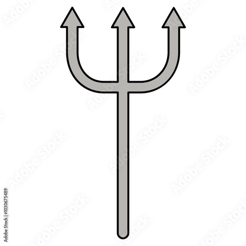 trident icon cartoon