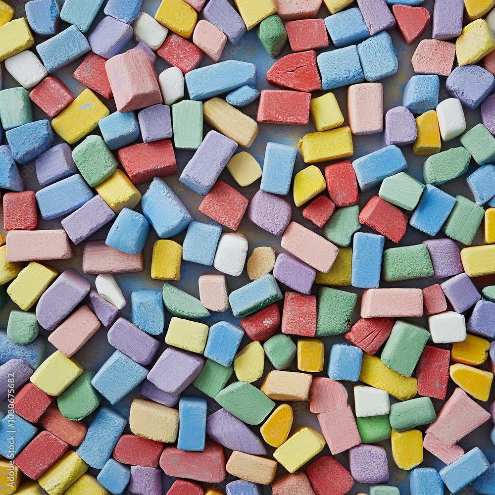 With the help of Kreide pieces, colors in a wide range can be seen With the help of Kreide pieces, colors in a wide range can be seen