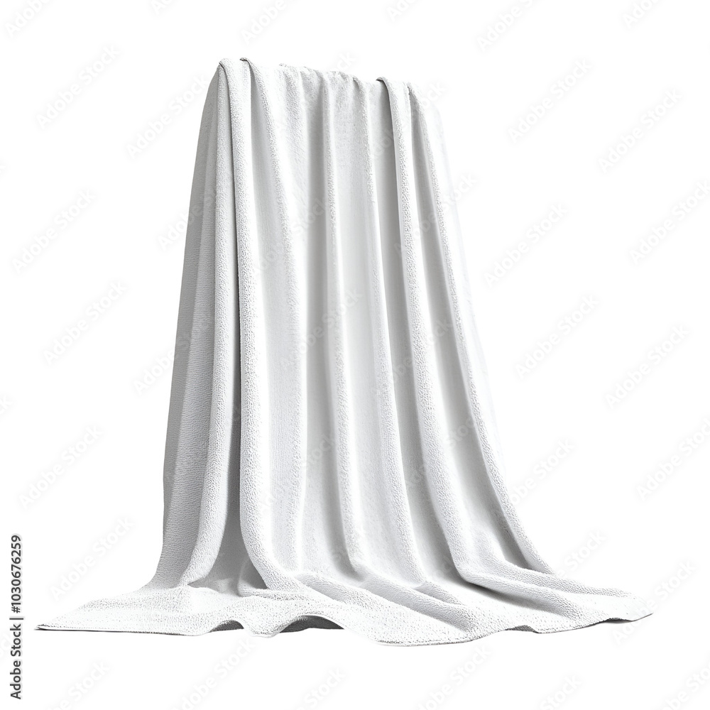 White Terry Cloth Towel Isolated Black Background White Terry Cloth Towel Isolated Black Background