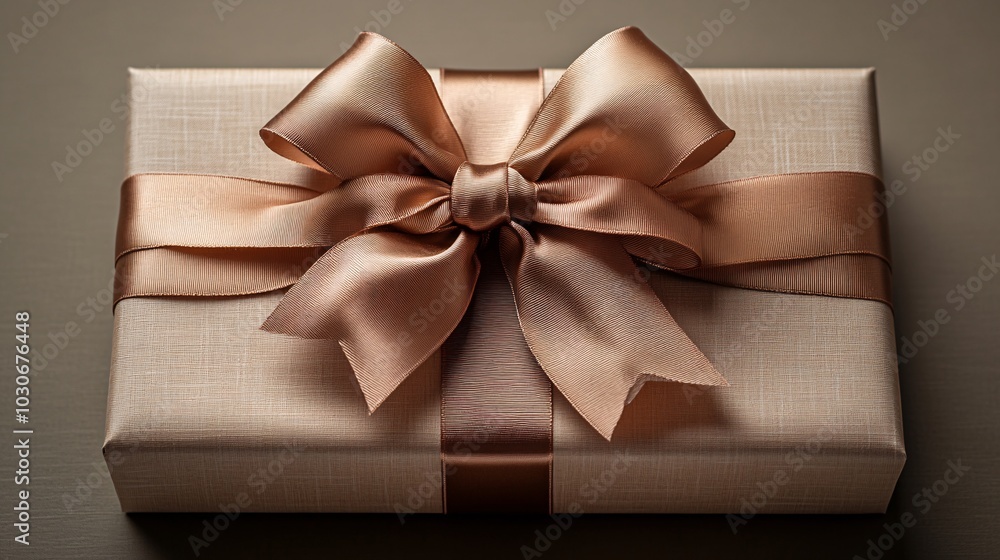 Elegant Gift with Bow and Ribbons Artfully Arranged Elegant Gift with Bow and Ribbons Artfully Arranged
