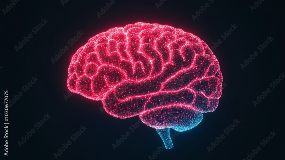 A vibrant digital illustration of a human brain in glowing neon colors, showcasing intricate neural pathways and representing cognitive functions against a dark background. A vibrant digital illustration of a human brain in glowing neon colors, showcasing intricate neural pathways and representing cognitive functions against a dark background.