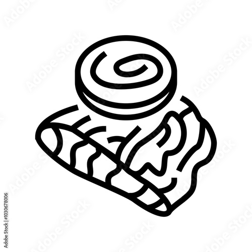 helminth meat parasite line icon vector. helminth meat parasite sign. isolated contour symbol black illustration photo