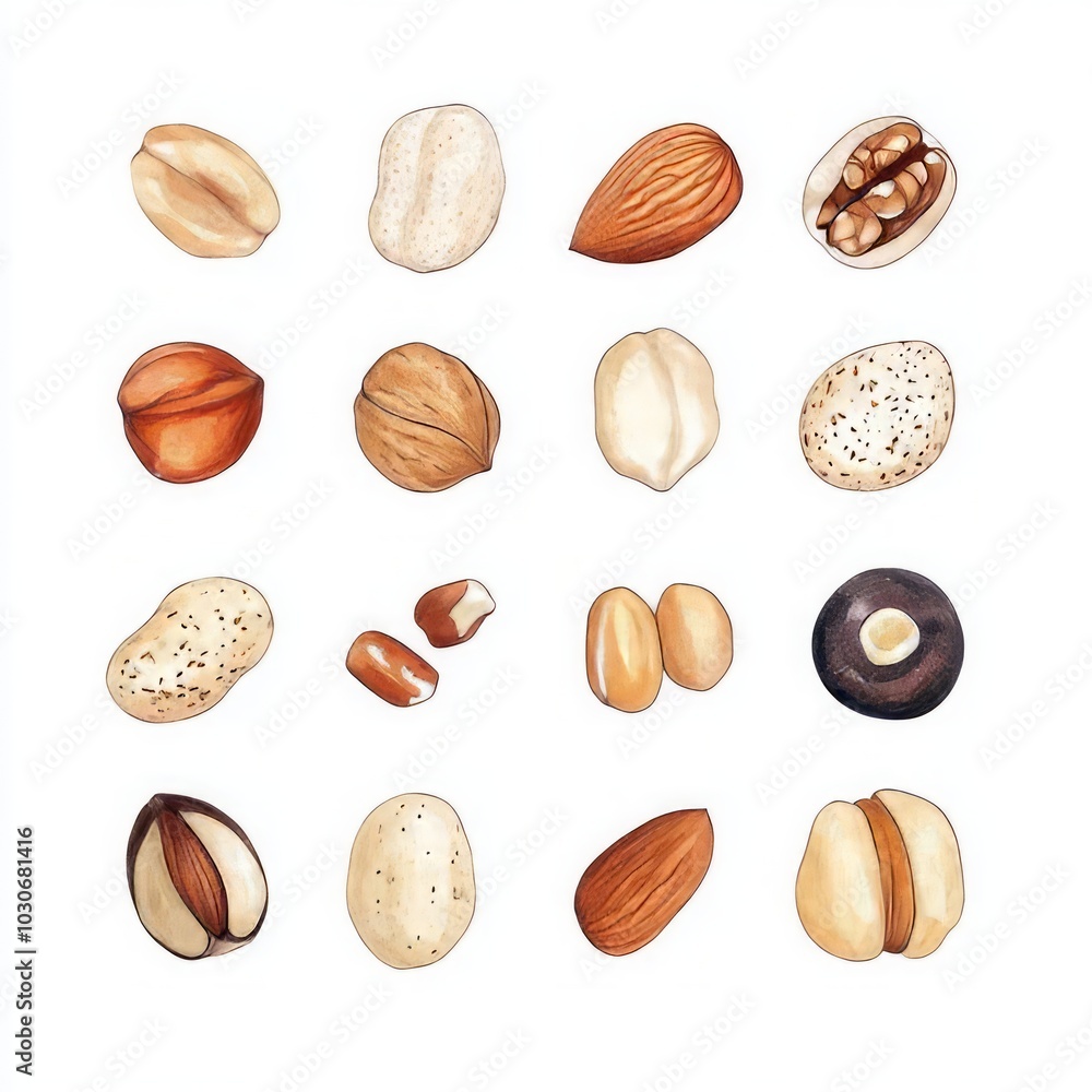 Nut mixes vector illustration Nut mixes vector illustration