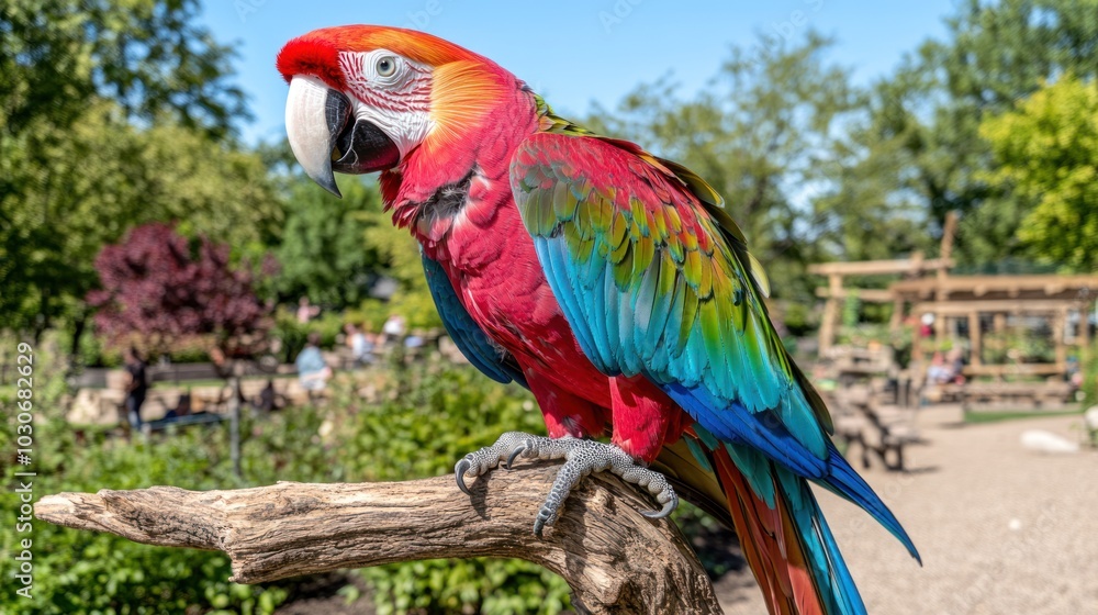 Obraz premium Scarlet Macaw on Branch