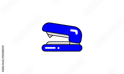Vector illustration of cartoon stapler