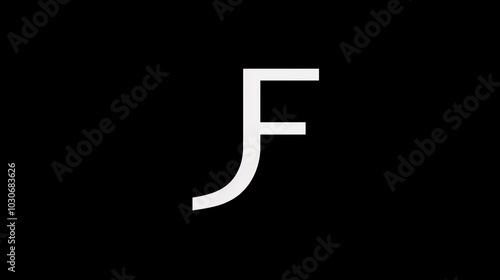 Sophisticated Monochromatic Minimalist Logo Design Featuring the Initials JF