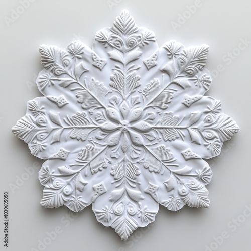 Snowflake on a white background