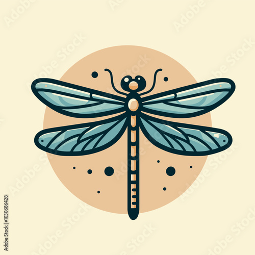 Blue Dragonfly vector